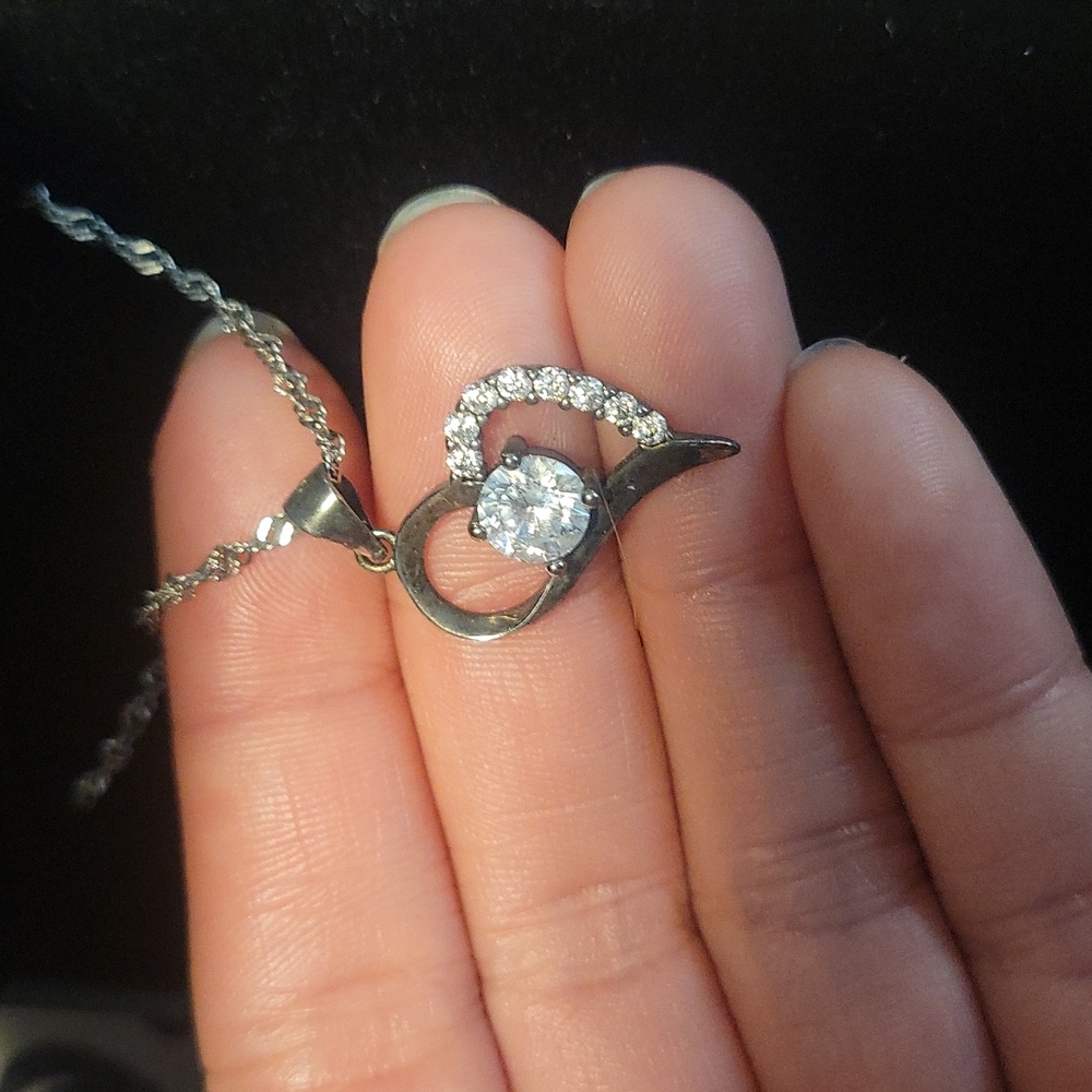 Pearl of Dream Cubic Zirconia Heart Necklace